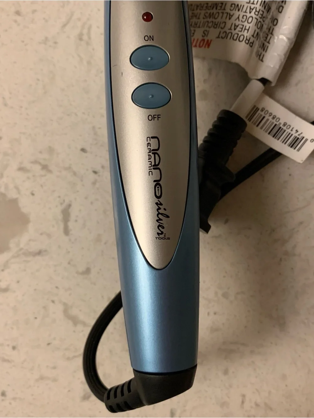 Jilbere de Paris Nano Silver Ceramic Curling Iron 1.5 Inch Blue JBNS2038S Dual V